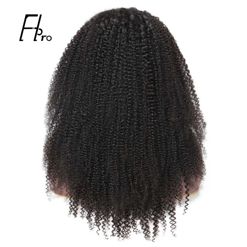 360 Lace Frontal Kinky Curly 150% Density Natural Hairline Virgin Hair Wigs